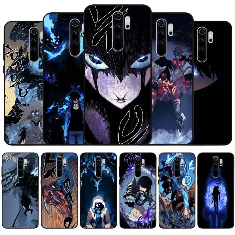Черный силиконовый чехол для телефона с уровнем в стиле аниме solo Mi10 Mi9T MiA2 MiA3 Mi11 Pro