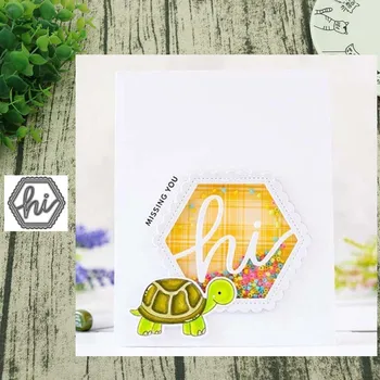 

Metal Cutting Dies hexagon Hi Scrapbooking Stencil Craft Cut Die For DIY Card Crafts Handmade