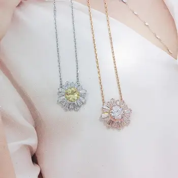 

RLLEN Original New SUNSHINE Sun Pattern Warm Love Fashion Elegant Female Necklace 5459588 Charm Jewelry Gift Pendant Necklace