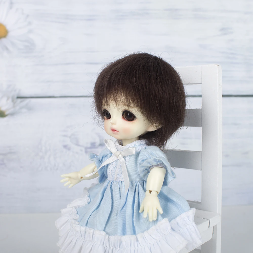 Muziwig 1/8 Bjd SD ob11 маленькие куклы парик стиль мохер провода волосы для