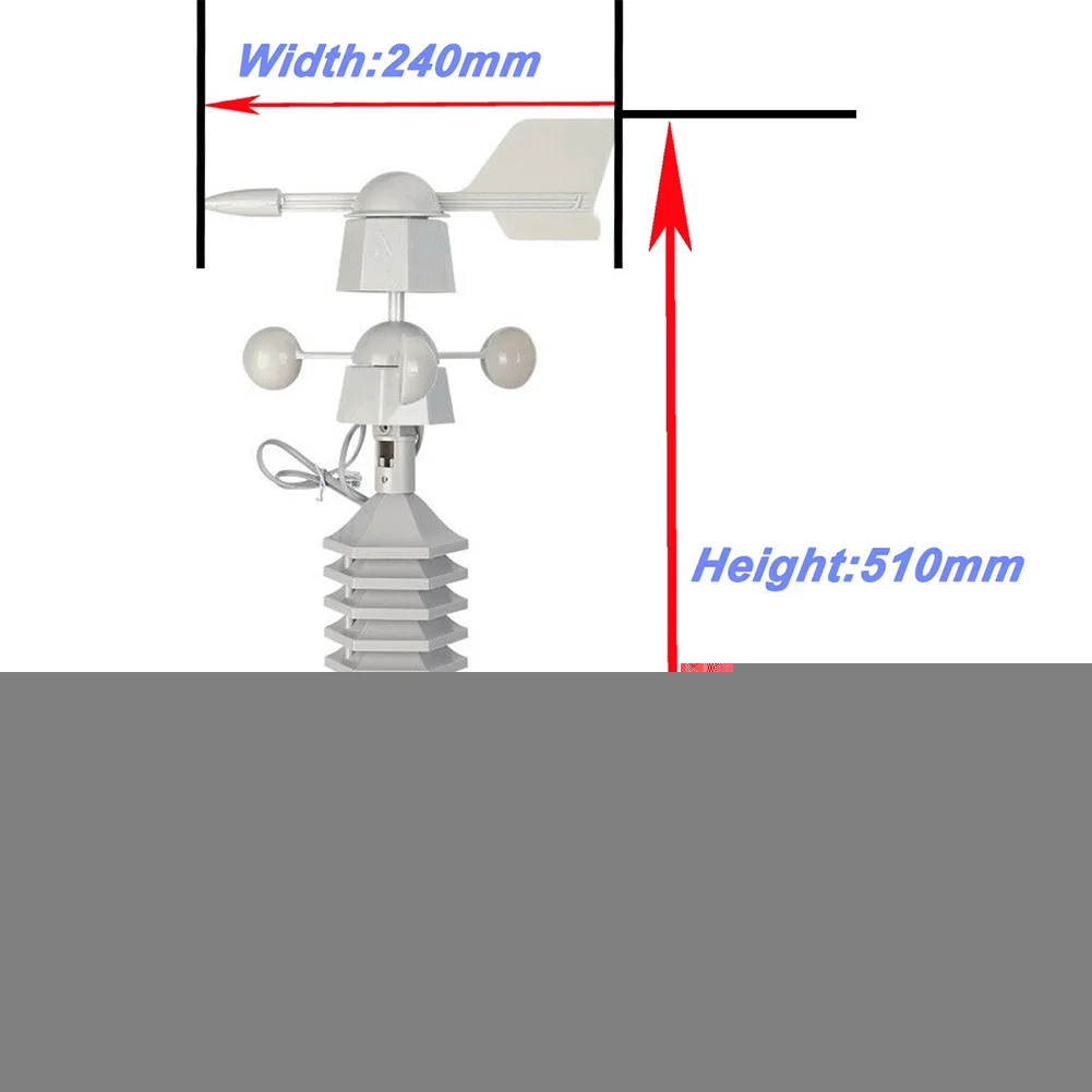 Направление датчик температуры скорость ветра Метеостанция беспроводной мини-погоды подвесной влажность в помещении цифровой ЖК-дисплей