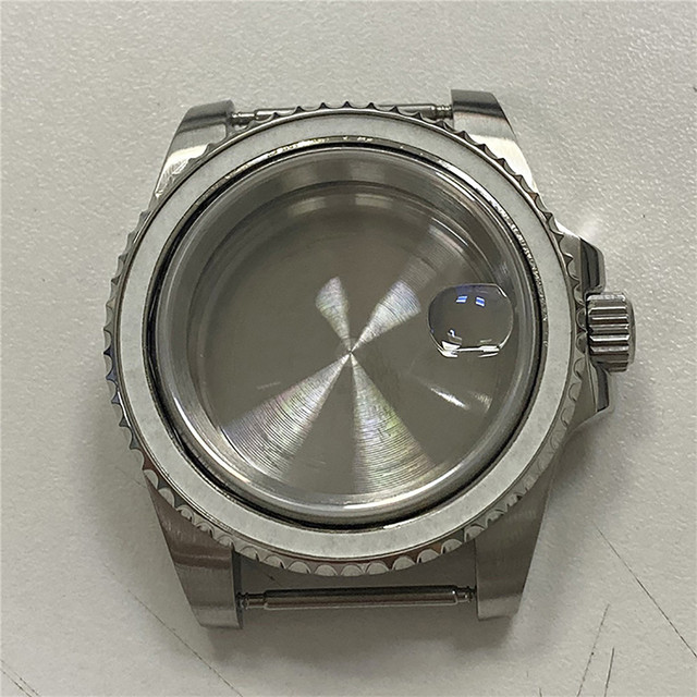 Sapphire Glass Watch Case Dual Color GMT Bezel Magnifying Glass Cover for NH35 Mechanical Movement Repair Parts