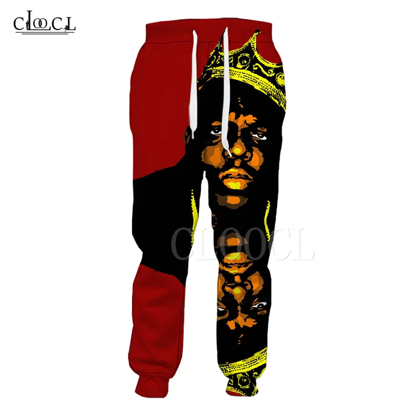 Рэппер Biggie Smalls, 3D брюки, модные штаны, хип-хоп, спортивные штаны, уличная одежда для женщин и мужчин, повседневные штаны на шнурке, спортивный костюм, одежда