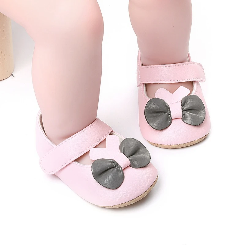 

Cute Autumn Spring Baby Girls PU Leather Bow Princess Shoes Toddler Kids Crib Sole Sneaker First Walking 0-18M