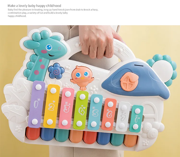 Children Music qiao qin Dual-Mode Octave Toy Piano Baby Musical Instrument Toy Douyin Celebrity Style