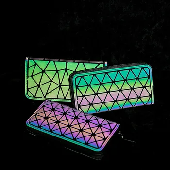 

2020 new ladies clutch bag linge luminous wallet female long section Korean version cute fashion coin purse mobile phone bag