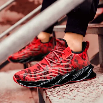 

Youth fitness shoes men sports shoes breathable running shoes blade bottom casual shoes Fluorescent blade running shoes sneakers