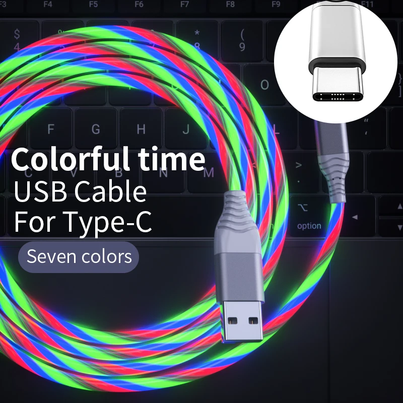 Meide 2 м осветительный светильник LEB USB кабель для быстрой зарядки типа C/Micro/Apple для samsung XiaoMi HUIWEI OPPO LG iphone11