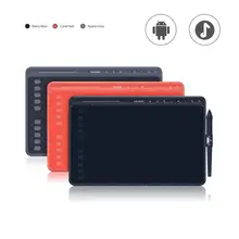 Huion hs611 gráfico tablet 8192 níveis comprimidos de desenho digital expresso/multimídia chaves barra bateria-livre caneta com função de inclinação