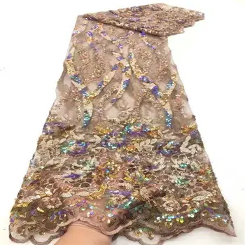 

Royal Blue lace fabric beaded tulle fabric high quality nigerian stone lace fabrics for wedding 2018 5yard/lot Peach green red