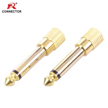 2 шт разъем 6,35 мм 1/" штекер 3,5 мм 1/8" Женский аудио конвертер 6,35 штекер 3,5 Женский Моно терминал штекер Адаптер для наушников