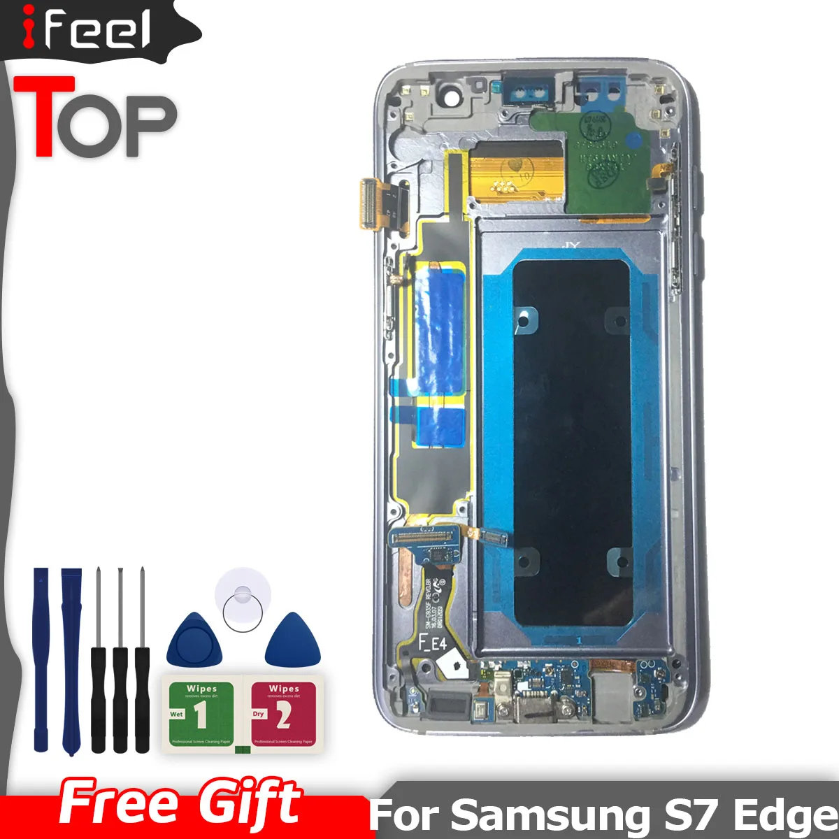 5,5 ''Супер AMOLED ЖК-дисплей с рамкой для SAMSUNG Galaxy S7 edge G935 G935F ЖК-дисплей+ кодирующий преобразователь сенсорного экрана в сборе
