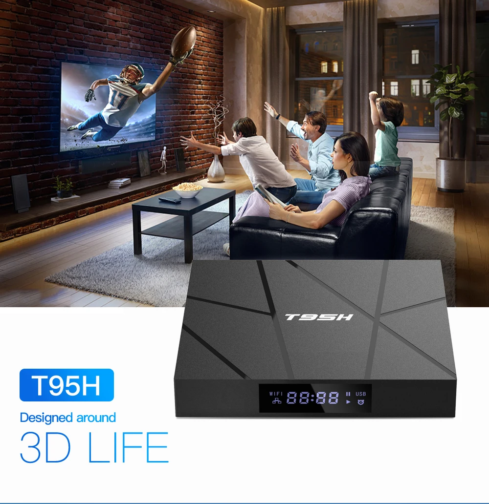 Приставка Смарт ТВ T95H Android 10 0 Allwinner H616 4 + 64 ГБ 4K 6K Wi Fi 2 ГГц|ТВ-приставки и