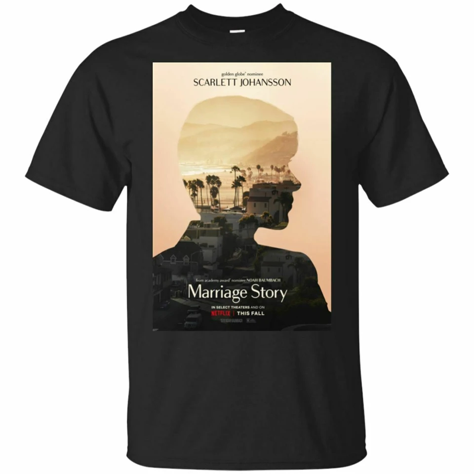 Marriage Story Poster Movie 2019 Scarlett Johansson Black Navy T-Shirt S-3Xl Free Shipping Tops Tee Shirt | Мужская одежда