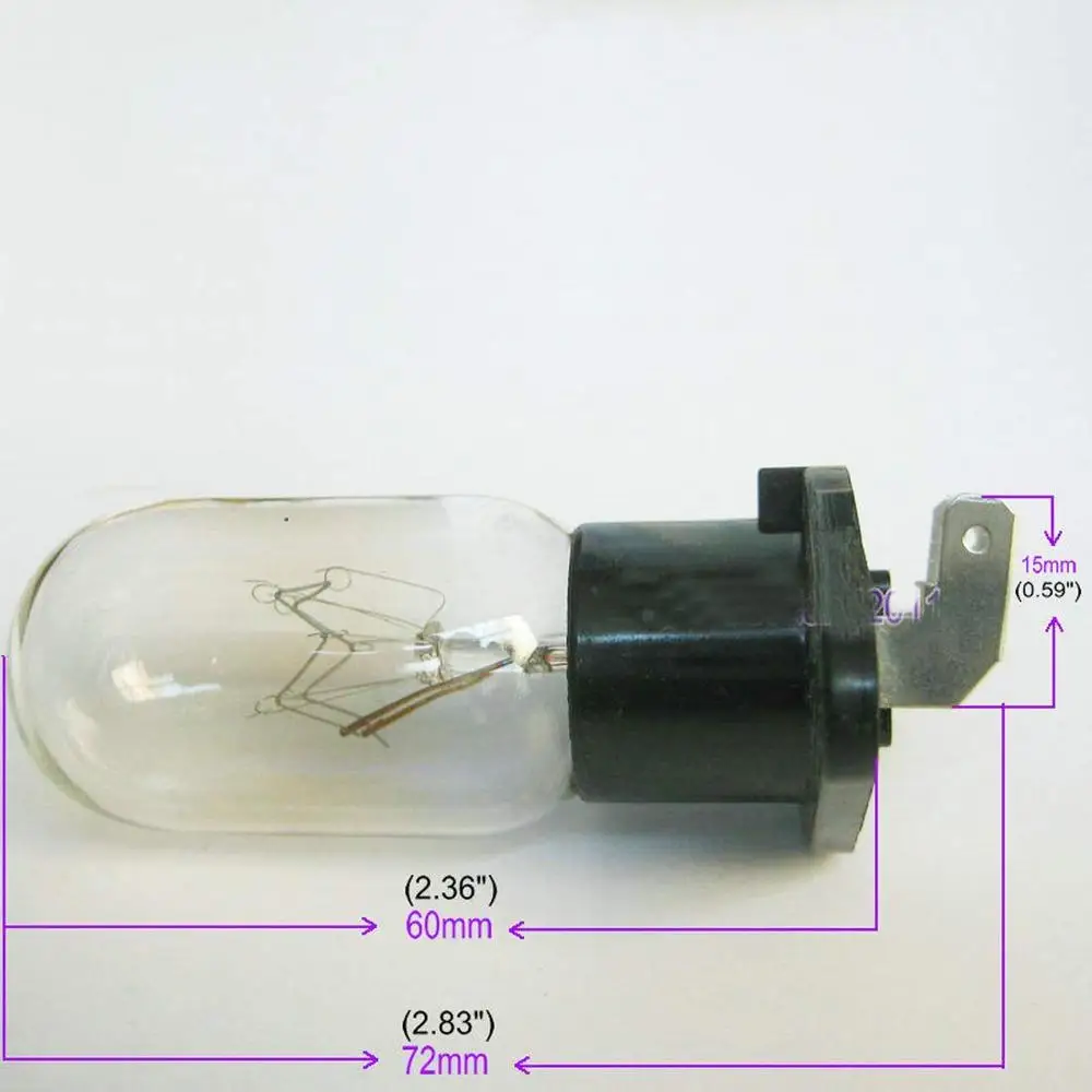 Universal Microwave Oven Light Bulb Lamp Globe 25 watts for GE Panasonic  Daewoo LG and Many Brands Replacement LAMP - Oven - AliExpress, image size:1000x1000