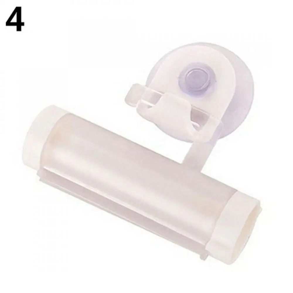 Toothpaste squeezer with suction cup hook Useful Plastic Rolling Tube Squeezer Creative Toothpaste Dispenser Bathroom Holder 6