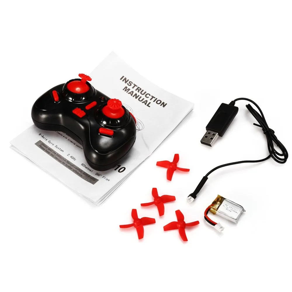 

E010 RC Quadcopter 3.7V 2.4G 4CH 6 Axis 3D Headless Mode Memory Function RTF RC Tiny boy Gift Present Kid Toys 360 flip