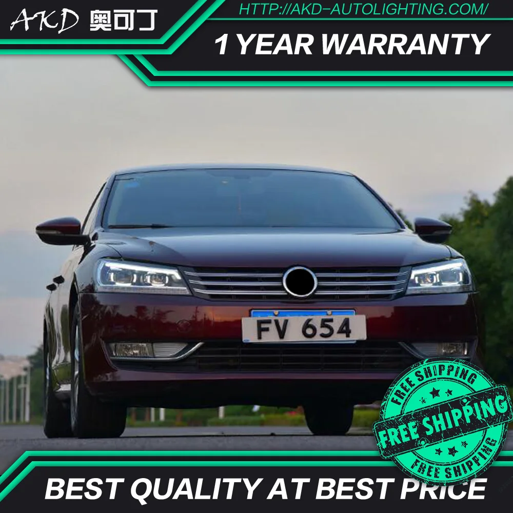 AKD тюнинг автомобильных фар для VW Passat B7 US Verson светодиодные фары DRL ходовые огни Bi