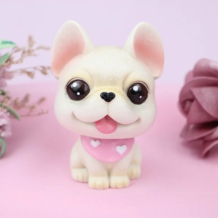 Cute Dog Shaking Head Car Ornament Car Dashboard Decoration Resin Car Dashboard Toys Car Accesorios Best Gift Akcesoria Do Auta