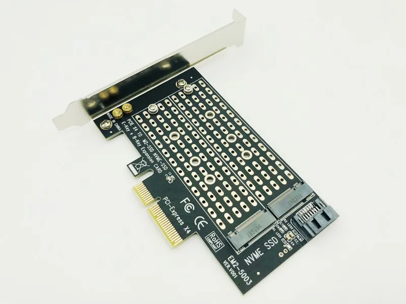 6 шт добавить на карты PCIE к M2 адаптер M.2 SATA SSD+ NVME SSD M2 PCIE адаптер Riser SSD M2 к SATA PCI-E карта M ключ+ B Ключ Riser
