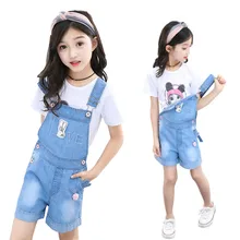 Джинсовый комбинезон для маленьких и больших детей, комбинезон, джинсы-бойфренды, джинсовый комбинезон, шорты синего цвета(комбинезон, футболка