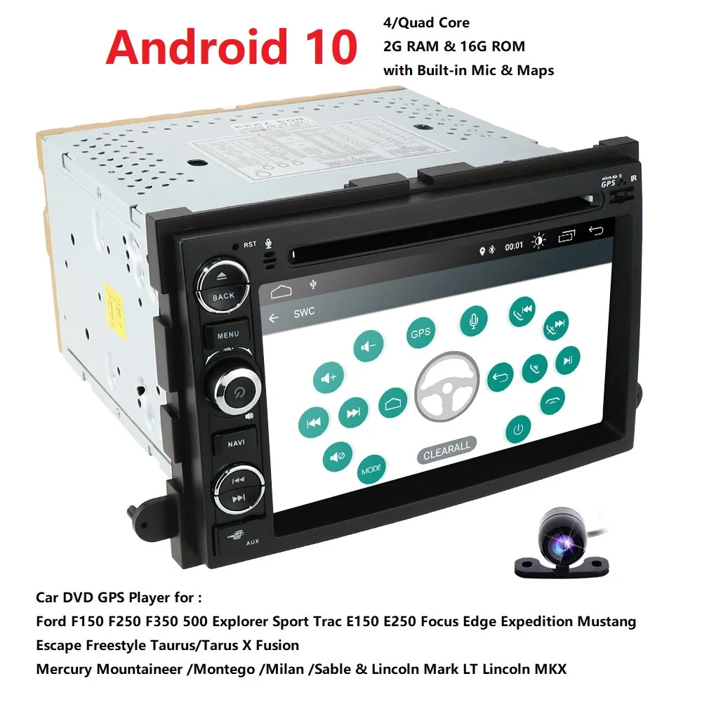 Автомобильный мультимедийный плеер DSP IPS 2DIN для Ford F150 2004 2008 F250 F350 Android 10