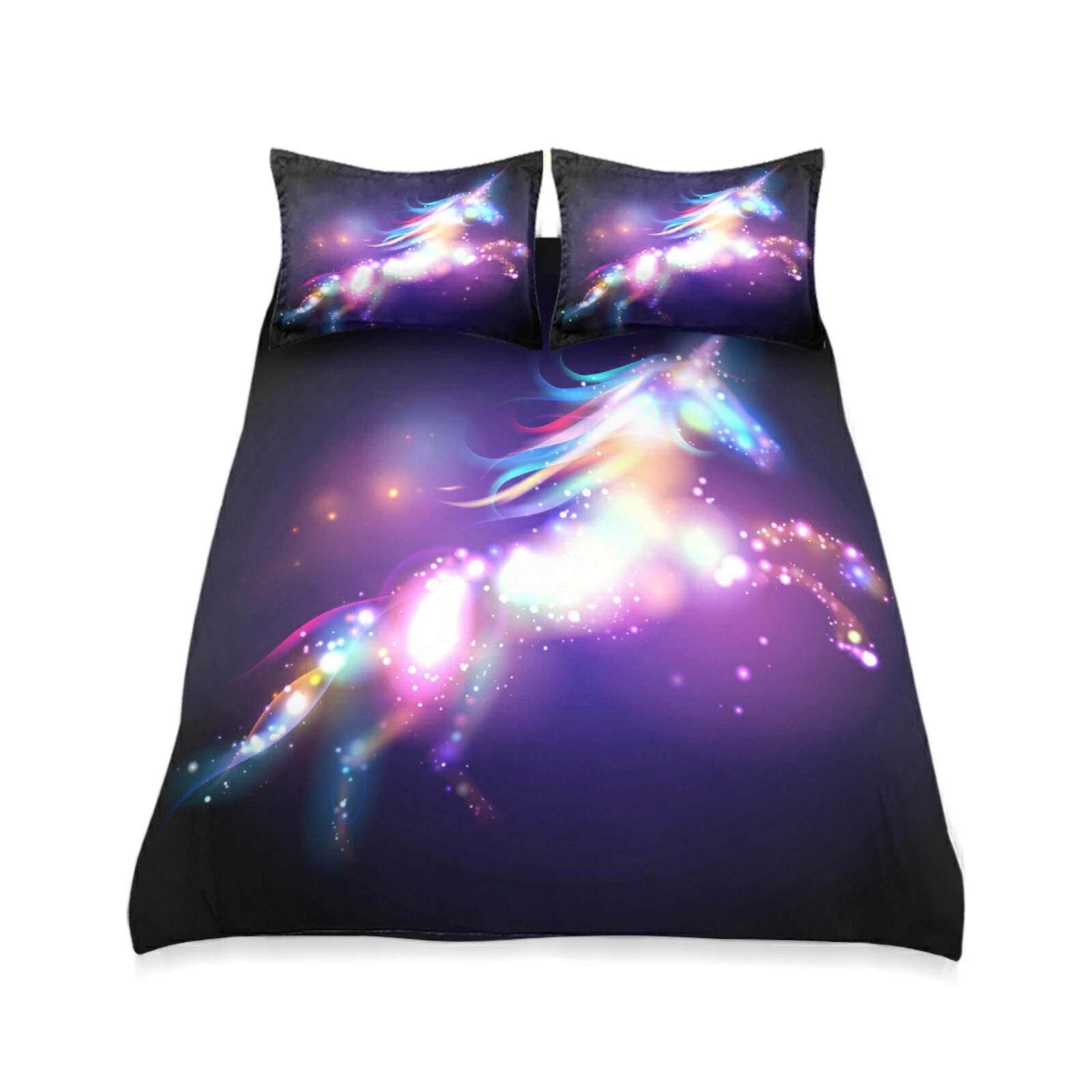 2022 New Unicorn Bedding Set For Boy Girls Bedroom Decor Twin Quilt Cover Set Single Bed Sheet Baby Kids Home Children linens 3D