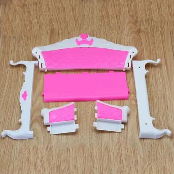 

6Pc Chair Sofa Table Dollhouse Plastic Furniture Sets Miniature Decorative Parts GXMB