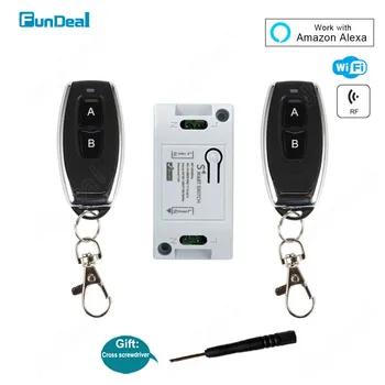 

Smart Wifi Switch DIY 433mhz Wireless RF Remote Control Switch Domotica Wi-fi Light Switch Smart Home Controller Work with Alexa