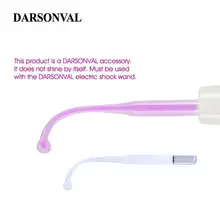 DARSONVAL 1 шт. Портативный Высокочастотный изогнутый стеклянный трубчатый электрод для массажера сменный фиолетовый светильник для лица