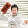 Hot Touching plush simulation tiles office nap pillow spoof props creative novelty funny vent hollow red brick antistress toys 3