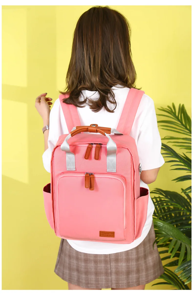 Hot Mom Backpack Versitile Fashion Large-Volume Multi-functional Waterproof Diaper Bag Infant Storage MOTHER'S Bag