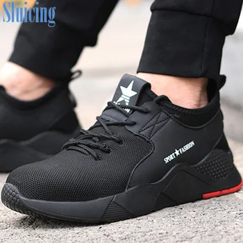 

CTC test Indestructible Ryder Shoes Men And Women Steel Toe Air Safety Boots Puncture-Proof Work Sneakers Breathable Shoes