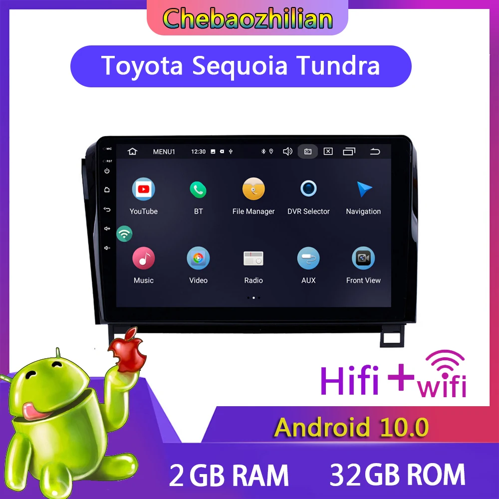 Android 10 0 автомобильный мультимедийный плеер для Toyota Sequoia Tundra 2008-2018 авто радио GPS