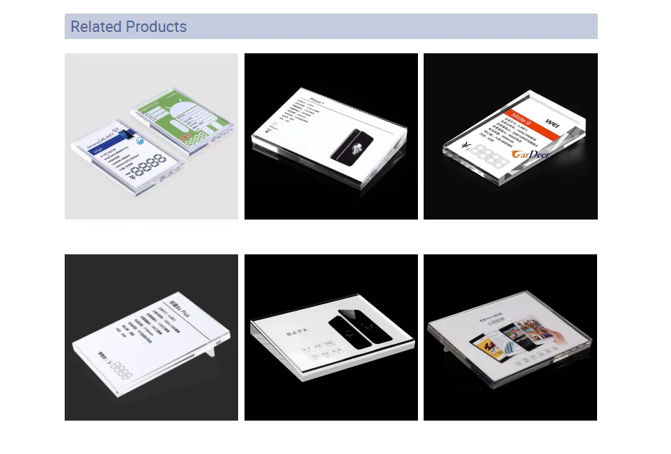 Плоских 14x9 см акриловых ценников держатель для huawei опыт розничного магазина