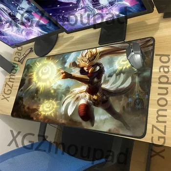 

XGZ Large Gaming Mouse Pad Lock Edge Anime Magic Girl Custom Computer Keyboard Table Mat Coaster Non-slip for Lol Csgo Gamer Xxl