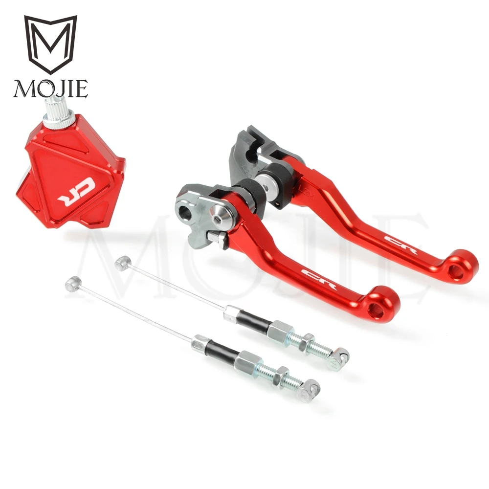 Для Honda CR80R CR85R CR125R CR250R CR 80R 85R 125R 250R Мотокросс ЧПУ Pivot тормозной рычаг сцепления трюк легко тяните кабель системы - Цвет: CR85R 98-07 Red
