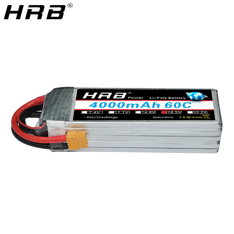 

HRB 5S 18.5V Lipo Battery 4000mah XT60 EC5 TRX T Deans XT90 Female 60C For Helicopter Airplane Car Truck Boat Tank RC Parts AKKU