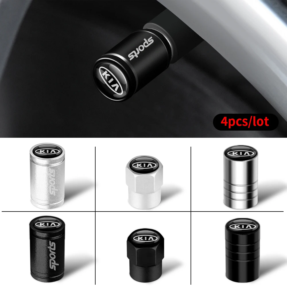 For Kia Sportage Ceed Rio Picanto Sorento Rio 3 Rio 4 K1 K2 K3 K4 4Pcs Car Tire Wheel Valve Cap Air Cover Badge Car Styling For Kia Sportage Ceed Rio Picanto Sorento Rio 3 Rio 4 K1 K2 K3 K4 4Pcs Car Tire Wheel Valve Cap Air Cover Badge Car Styling