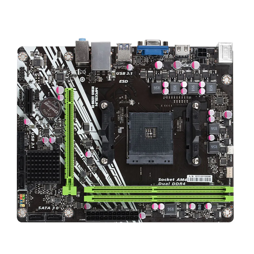 

2 Channel PCI E MicroATX VGA Components AMD Motherboard Desktop Computer Game A320M VH M 2 DDR4 USB Interface APU SataIII