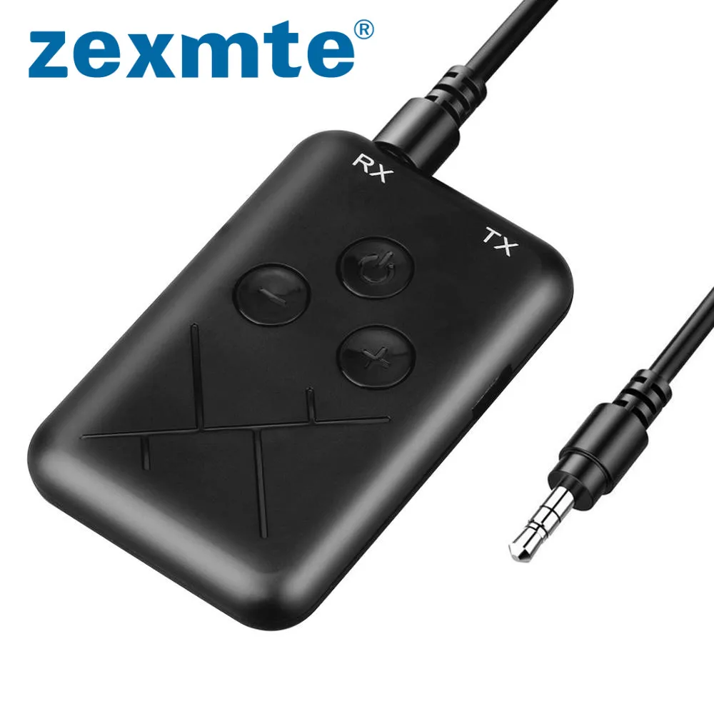 

ZEXMTE 2 in 1 Wireless Bluetooth Transmitter for TV PC Music Audio Adapter reciever with 3.5mm Aux for Headphones, Speakers