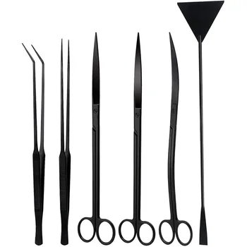 

Aquarium Tools, 6 in 1 Stainless Steel Aquatic Plant Tweezers Scissor Spatula for Planted Freshwater Aquarium