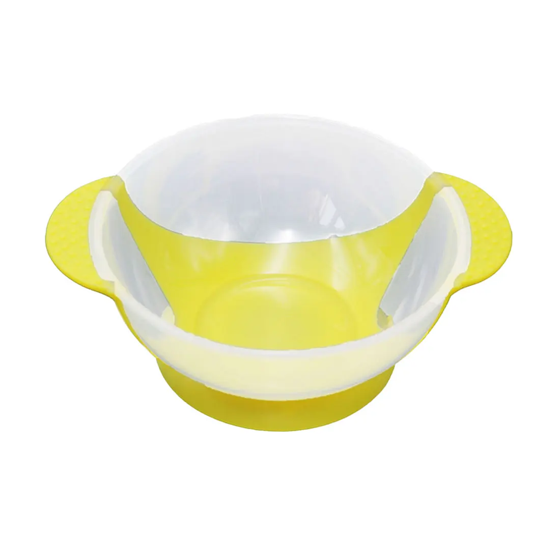 Детская обучающая миска для кормления, нескользящая посуда с двумя ушами, Детская Тарелка на присоске - Цвет: 2
