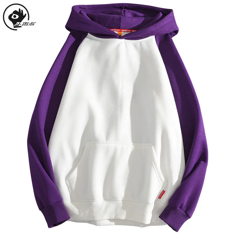 

Xiao Yudian Brand Streetwear Long Sleeve Patchwork Hoodie Men Hip Hop Hooded Loose Casual Hoody Mens Hoodies Sweatshirts