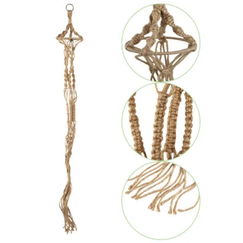 

1 Piece Flower Pot Hang Rope Holder String Wall Garden Balcony Decor Hand Knitting Natural Cordage Plant Hanger Hanging Baskets