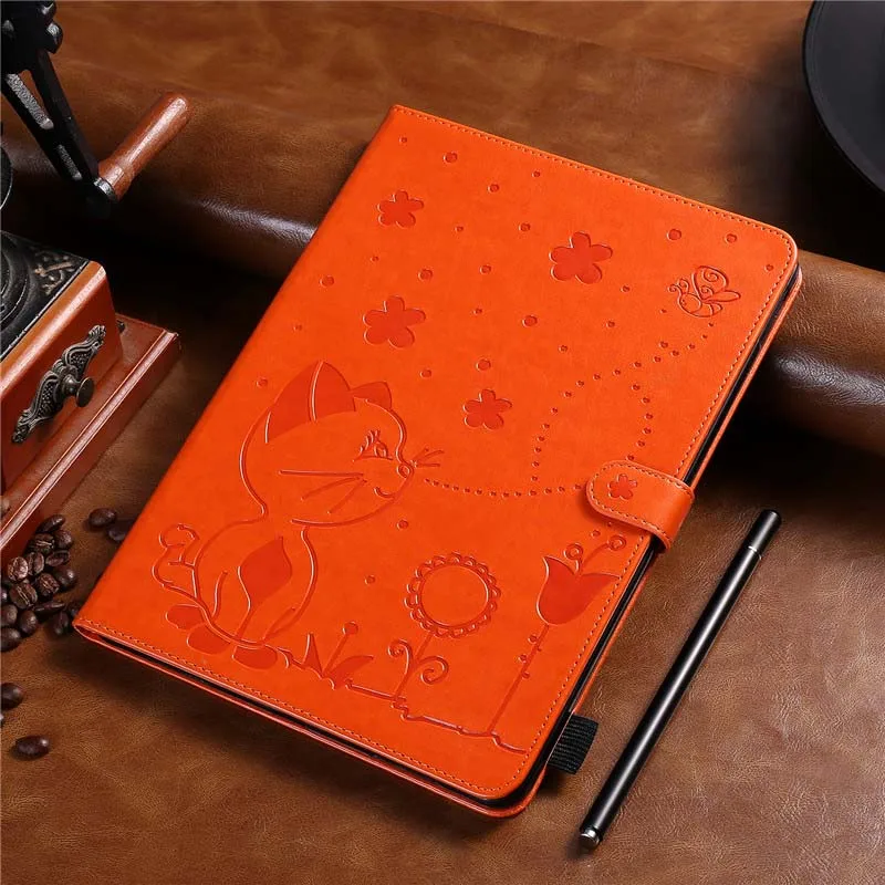

Folding Leather TPU Case Cat And Bee Print Tablet Case Stand Back Cover For Samsung Galaxy Tab E 9.7 T560 T561 Case KS0705