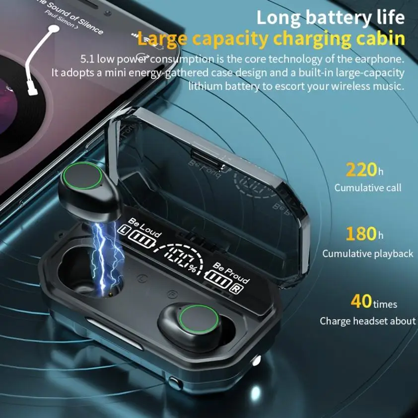 A16 Sports Wireless Headphones Bluetooth 5 0 Earphone Mini Hifi Stereo Earbuds with Mic TWS Headset for Android IOS Mobile Phone