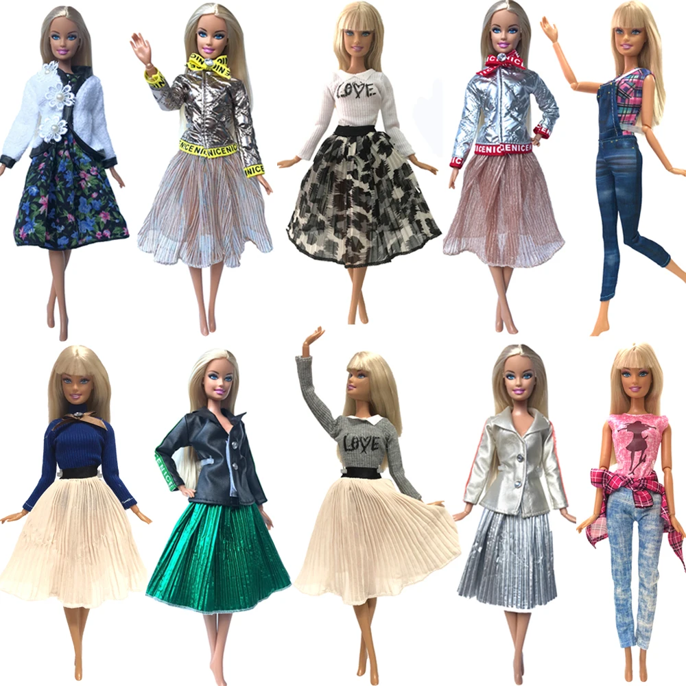 NK Hot Sale 1x Doll Dress For Barbie Doll Fashion Skirt Dollhouse Clothes DIY Accessories