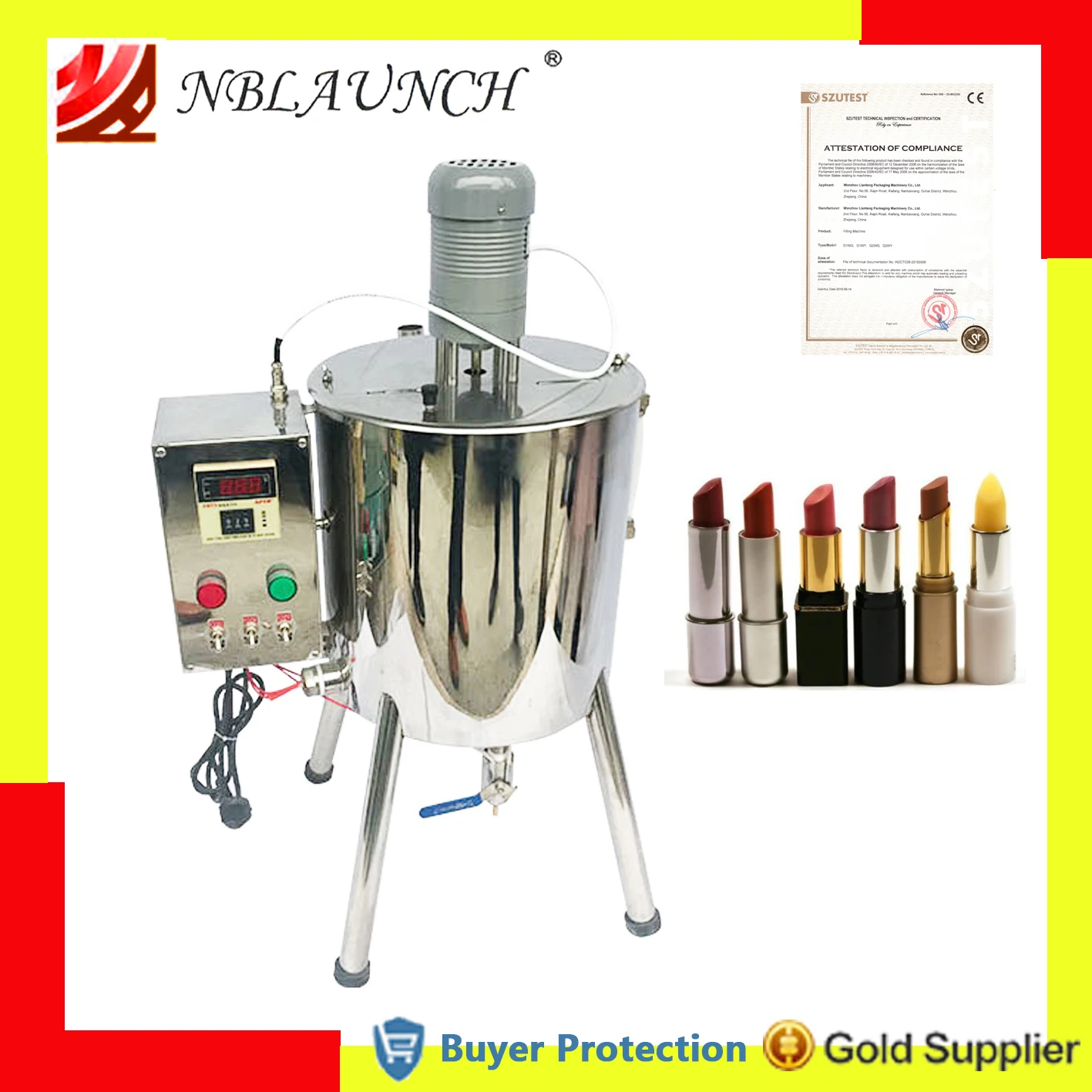 Lipstick Filling Machine Heating And Stirring Lipstick Filler Gesline