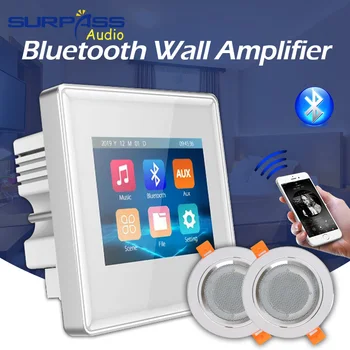 

Surpass Audio Background Music In Wall Amplifiers TF/AUX IN Music Player, Bluetooth Digital Stereo Amplifier With Roof Speakers